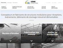 Tablet Screenshot of lesage-structure.fr